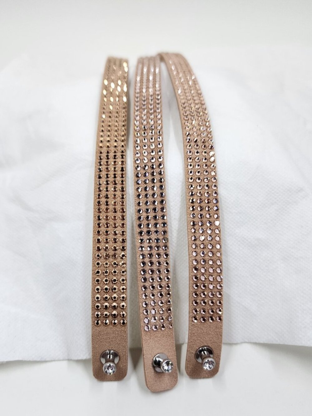 Touchstone Crystal Tri-Wrap Bracelet Blush